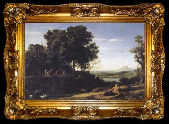 framed  Claude Lorrain Landscape with Apollo and the Muses (mk17), ta009-2